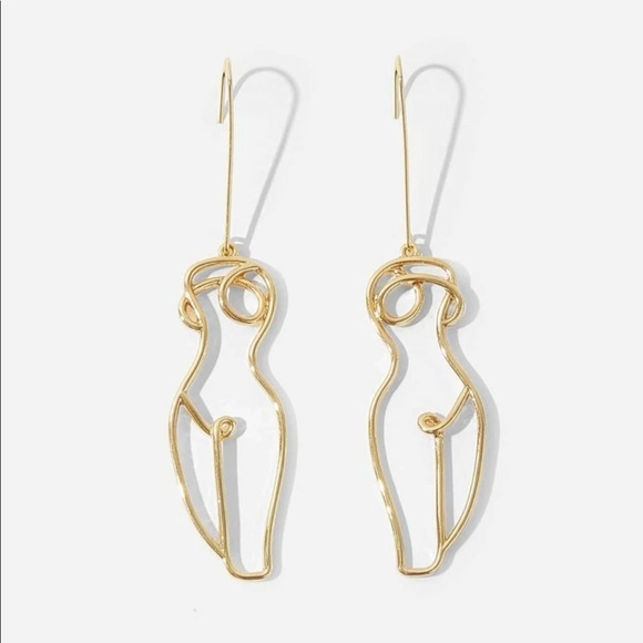 Hollow Body Design Drop Earrings 1pair - Picture 4 of 4